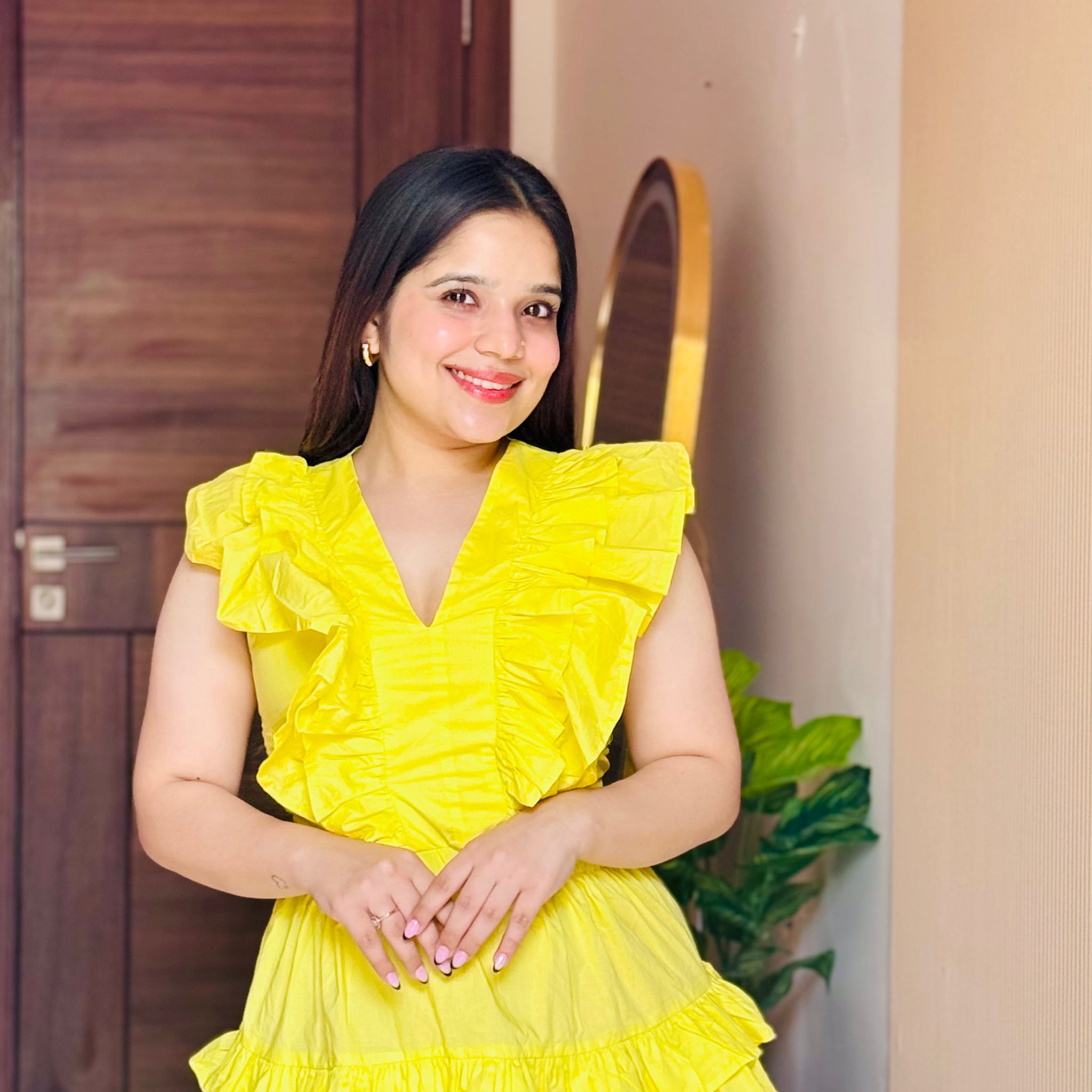 Lemon Glow Cotton Dress