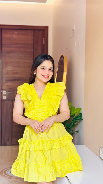 Lemon Glow Cotton Dress